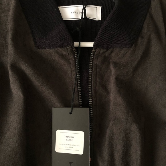 Black with Gray Suede jacket - Brand Five Four - Picture 2 of 3